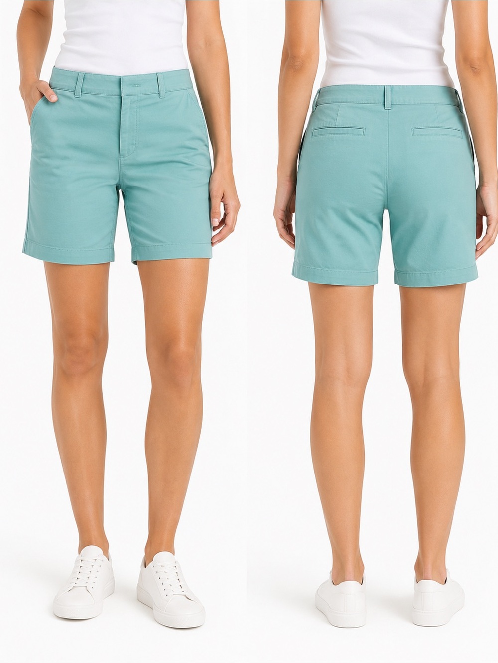 Caslon women’s Bermuda shorts, Turquoise, Size 8